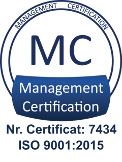 ISO 9001:2015, certificat nr. 7434
